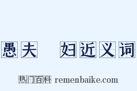 愚夫惷妇近义词是什么意思的图片